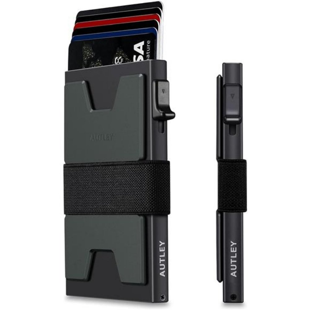Mens Slim Card Holder, Pop Up Wallet RFID Blocking, Cash Band, 12+ Cards Storage